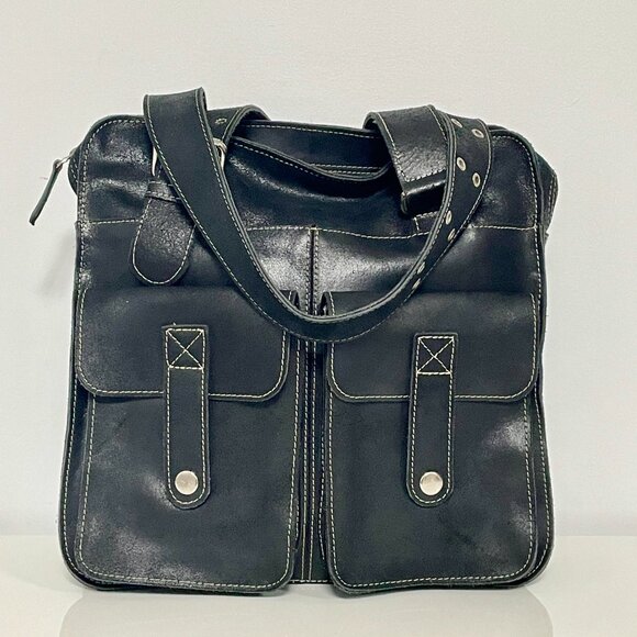 Yo Reinare Black Leather Bag - Made in Columbia - Picture 3 of 16